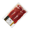 Jamón Reserva Maestrazgo fileteado Cárnicas Ortín en sobre envasado al vacío.