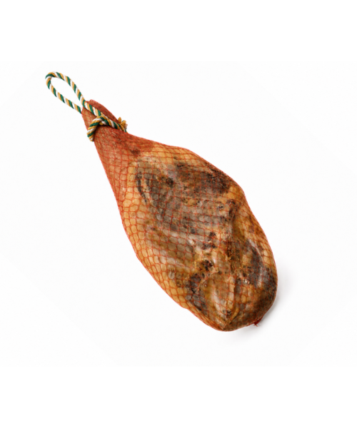 Jamón Bodega Maestrazgo Cárnicas Ortín en pieza entera curada.